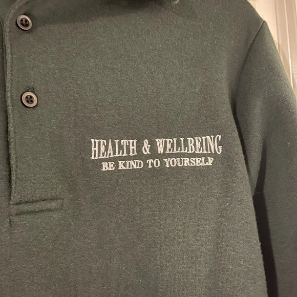 Inspirational dark green polo crewneck - Picture 2 of 4